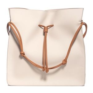 Von Holzhausen Vegan Large Shopper in oat and caramel